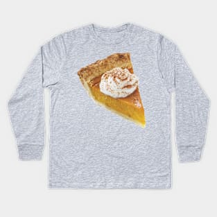 Pumpkin Pie with Whipped Cream and Nutmeg Kids Long Sleeve T-Shirt